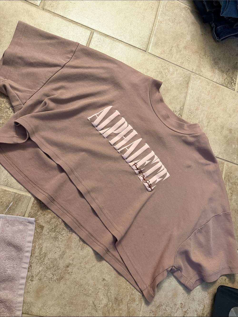 Alphalete Dusty Mauve Cropped Top